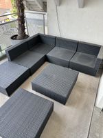 Garten Lounge Set Polyrattan modulare Sofas.
