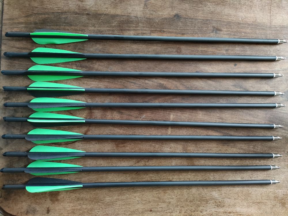 50 Flèches à Aubes Jaunes 4 Pouces Gauche - Pack Uxcell Pour Bricolage/archerie - Neuf