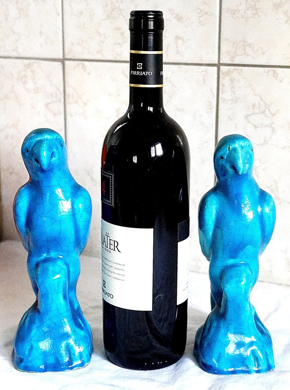 Statuette: Papageien aus Steingut "Lachenk" – Usato da Baar venduto da 2cvbaar 7