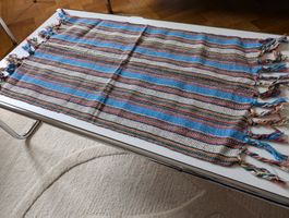 Baumwolltischläufer gestreift Fransen (80cm lang)