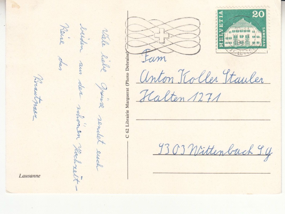 Cartoline postali: Lausanne 1960 – Usato da Bürglen TG venduto da StampGraf 1