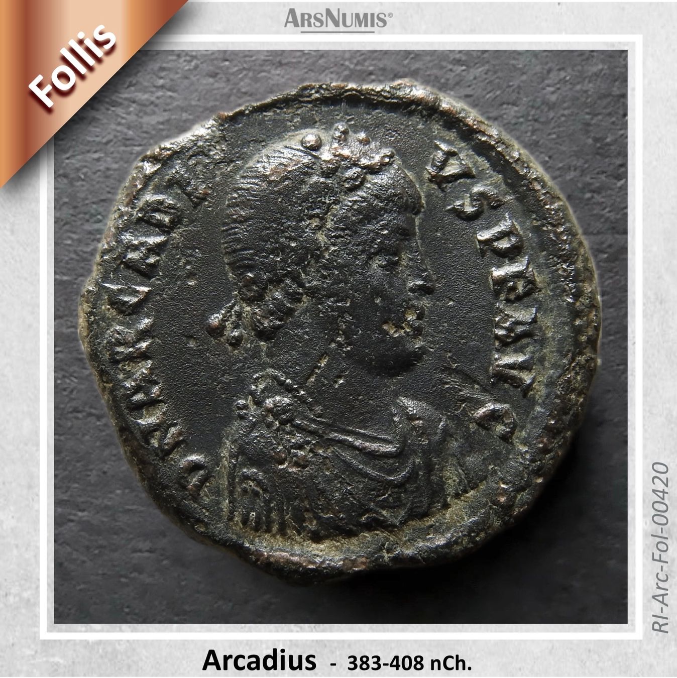 Alle Münzen: Römische Münze - Arcadius – Gebraucht aus Oberwil b. Zug von ArsNumis