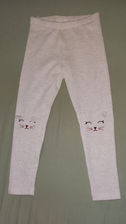 Hose gefüttert C&A beige mit süssem Hasenmotiv Grösse 122