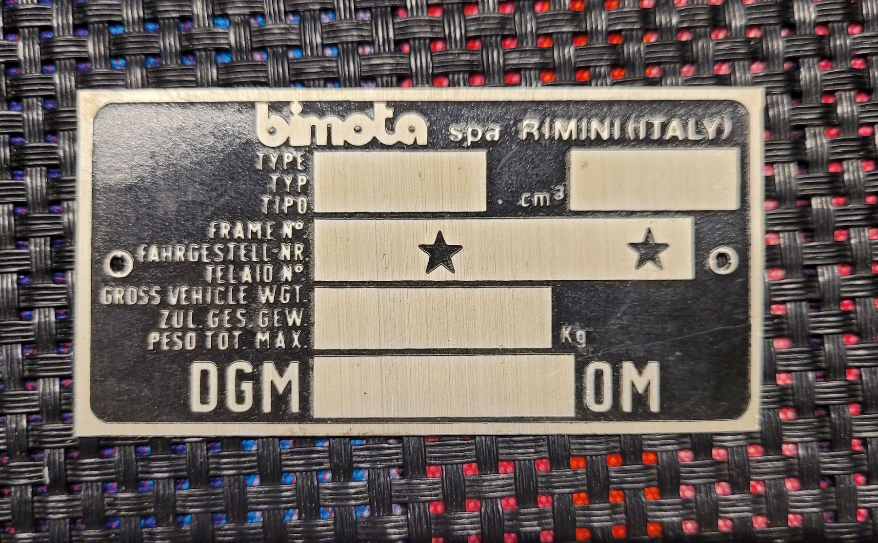 Alle Motorradersatzteile: Bimota Typenschild – Neu (gemäss Beschreibung) aus Rothenburg von Lujesi