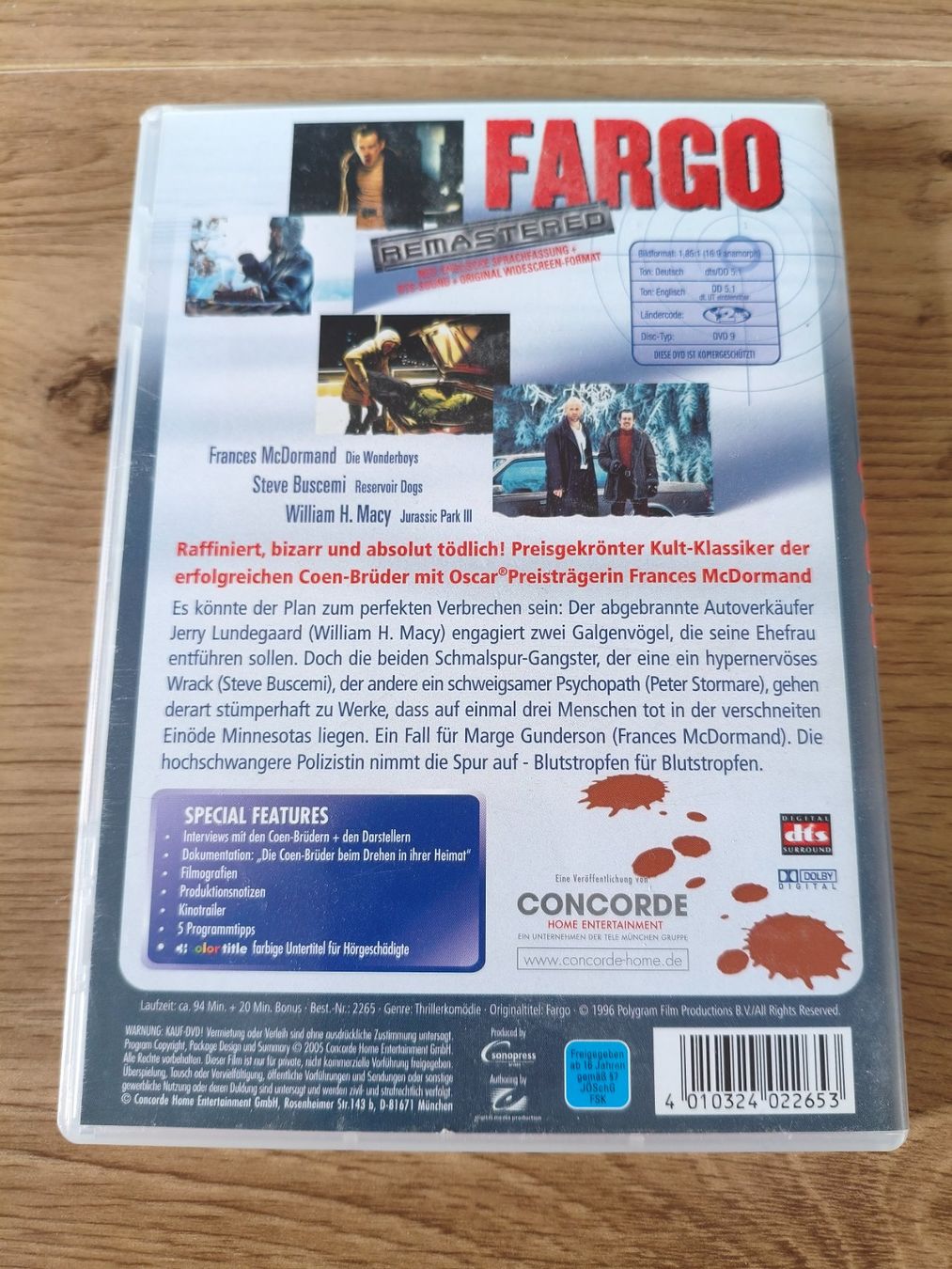 Tutti i DVDs: Fargo – (DVD/1996) – Usato da Schaffhausen venduto da philscardstore 1
