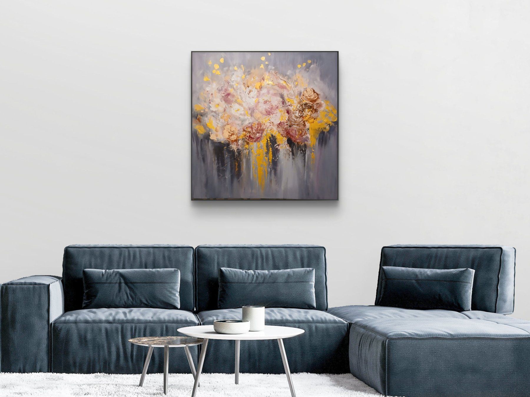 Gemälde: Abstraktes Gemälde Struktur auf Leinwand 70x70 cm – Neu und originalverpackt aus Beinwil am See von Superchance 2