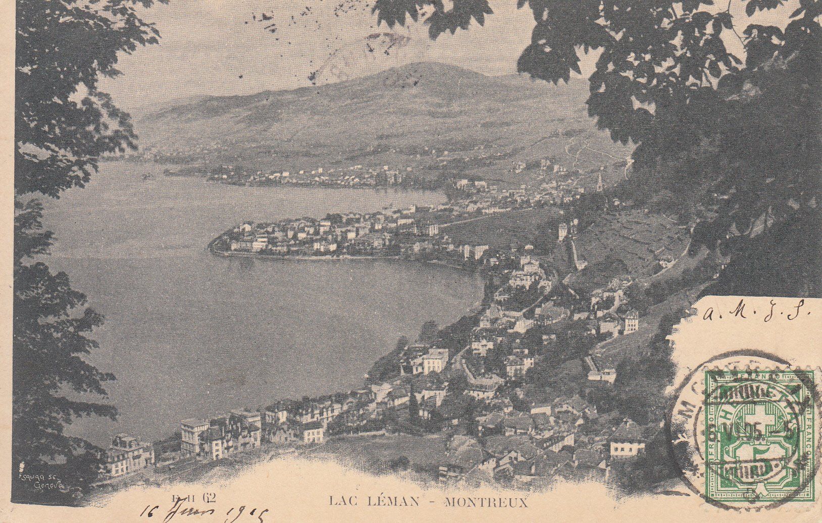 Cartoline postali: Montreux 1905 – Usato da Bürglen TG venduto da StampGraf