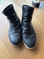 Schwarze Preventi Lederstiefeletten