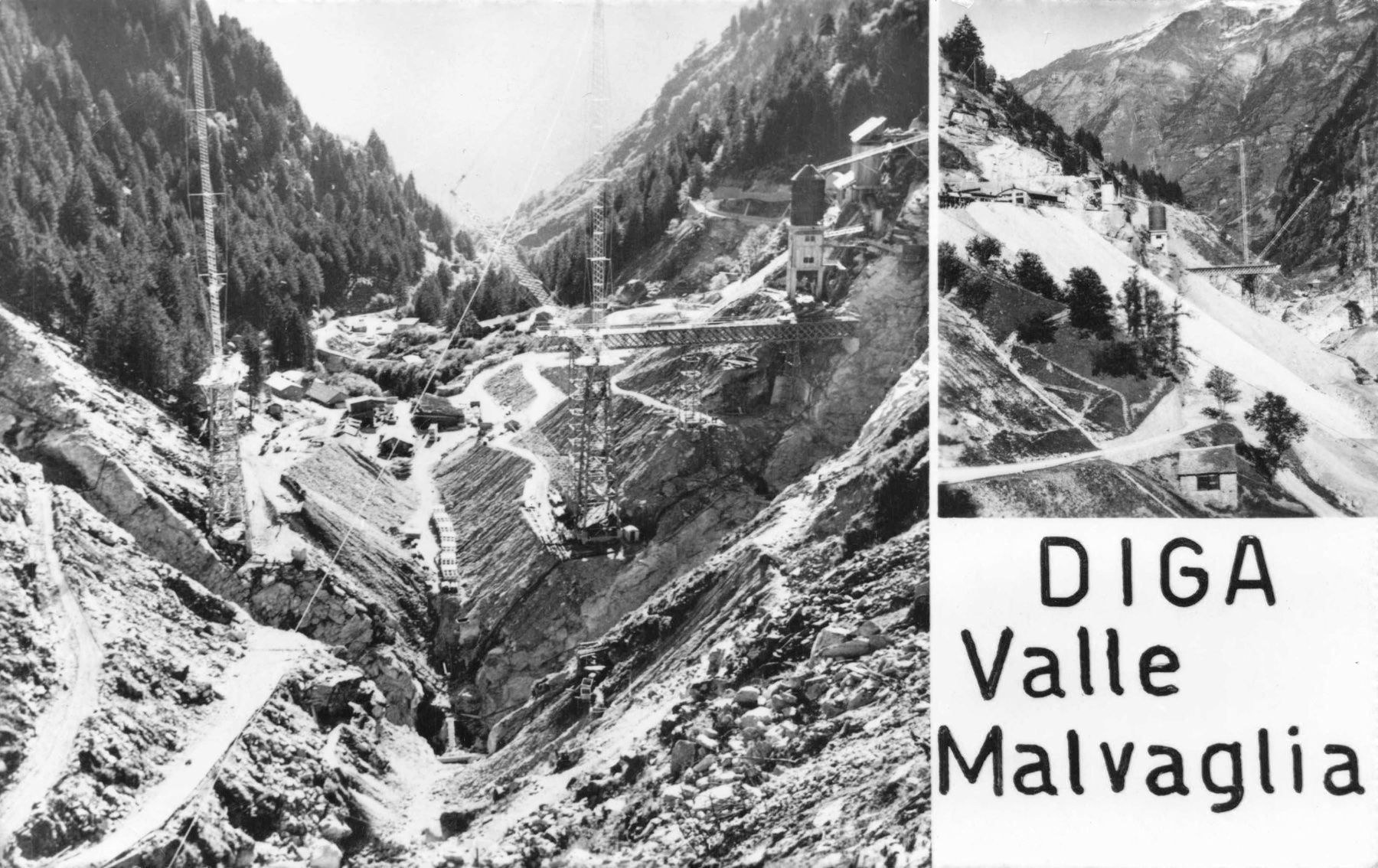 Cartoline postali: Diga valle malvaglia – Usato da Biasca venduto da Blenio71