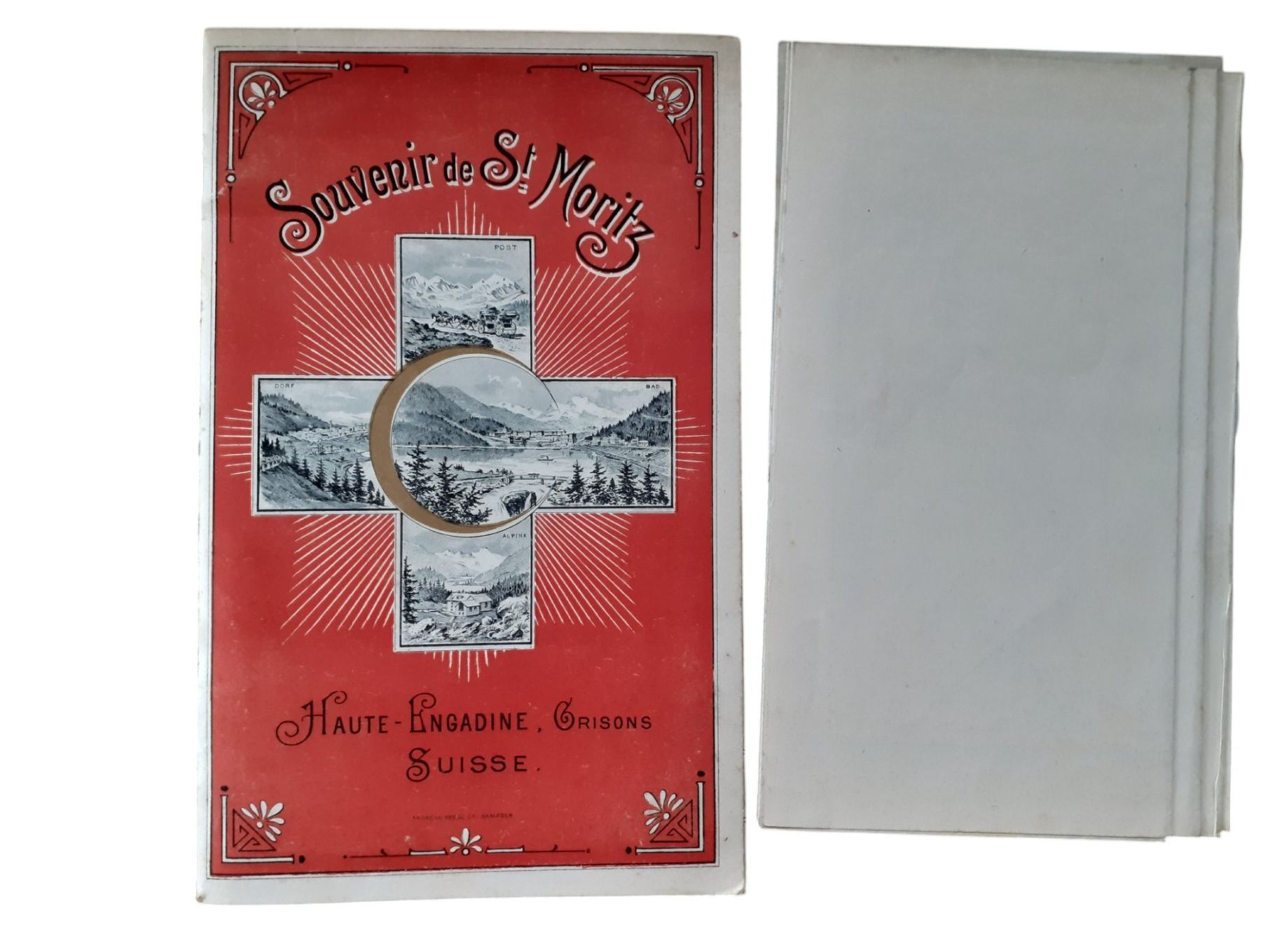 Documenti: Broschüre St. Moritz mit 2 Karten um 1910 – Usato da Mörschwil venduto da aik_x8mc