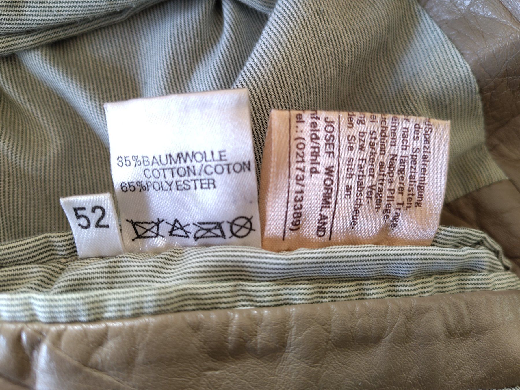 Jacken: Beigefarbener Echtlerder-Blouson, Grösse 52 – Gebraucht aus Möhlin von MeisterHora 8