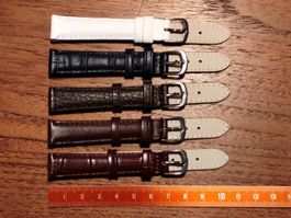 5 x 14mm Bracelet de montre en cuir