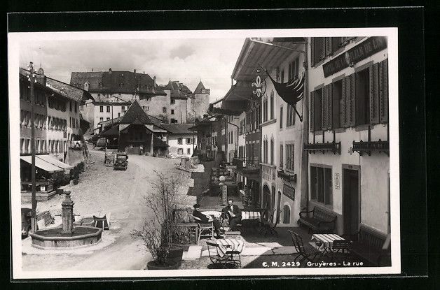 Cartoline postali: AK Gruyères, La rue – Usato da Berlin venduto da bartko-reher