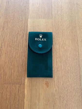 Rolex Reise Etui / Green Suede Travel Pouch