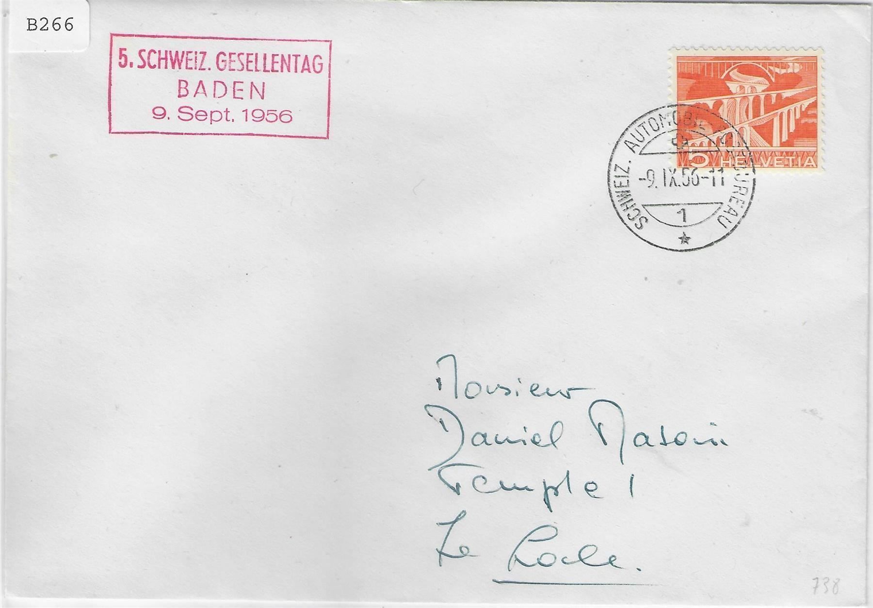 Timbri: Sonderstempel 5. Schweiz. Gesellentag – Antico da Ettingen venduto da Kartenplanet