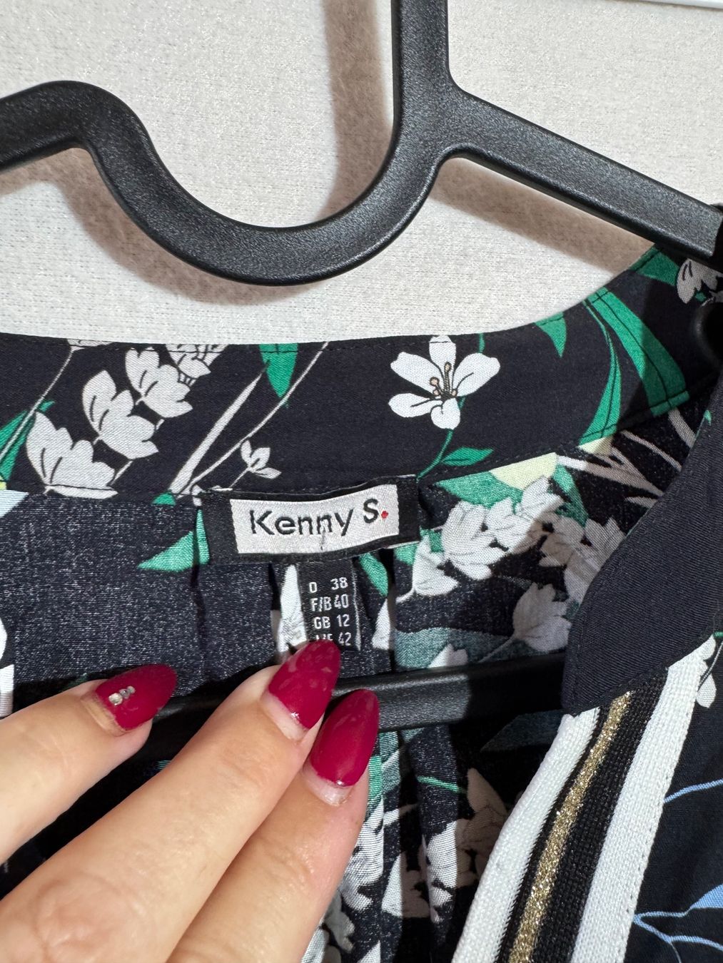 Camicette: Bluse mit Blattmuster von Kenny S. Gr. 38 – Usato da Grosswangen venduto da SALE_SALE_SALE 1