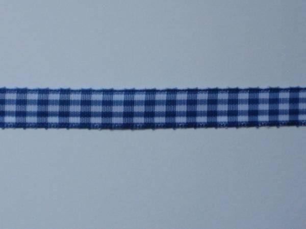 Nastri decorativi: Karoband blau/weiss Polyester 1cm breit – Nuovo e nell'imballaggio originale da Füllinsdorf venduto da Schlupp 1