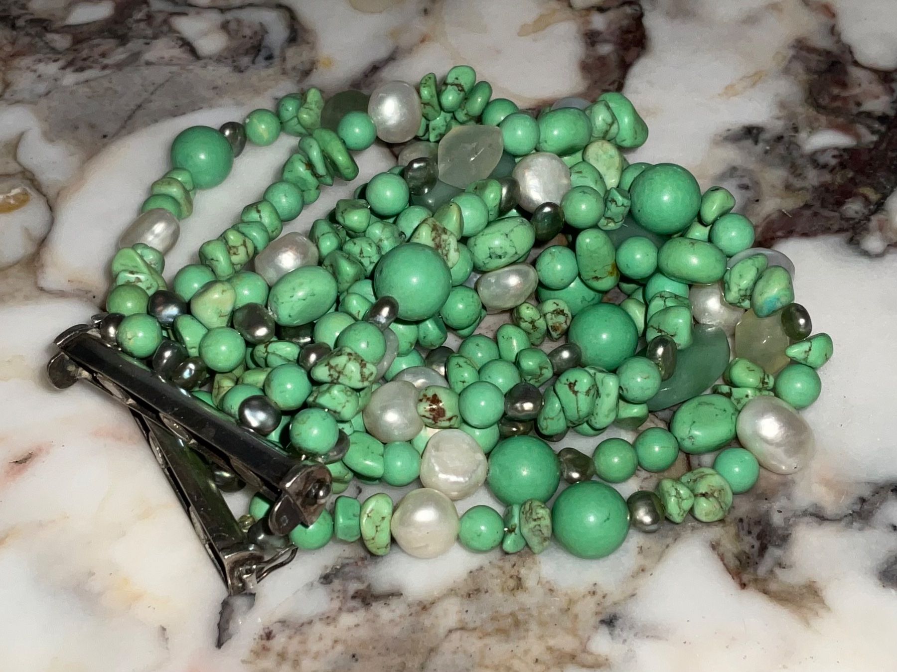 Llan Valls Joies Bracciali & Braccialetti: Bracelet Turquoise Pearl Multi-Strand Statement Armband – Nuovo (secondo la descrizione) da Birsfelden venduto da G.D.d.T. 4