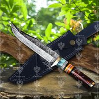 Handgemachtes Damast-Jagdmesser
