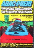 Orig. Rennprogr. Interserie Hockenheim 1971