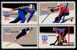 Olympische Winterspiele 1980 in Lake Placid, USA Viererblock