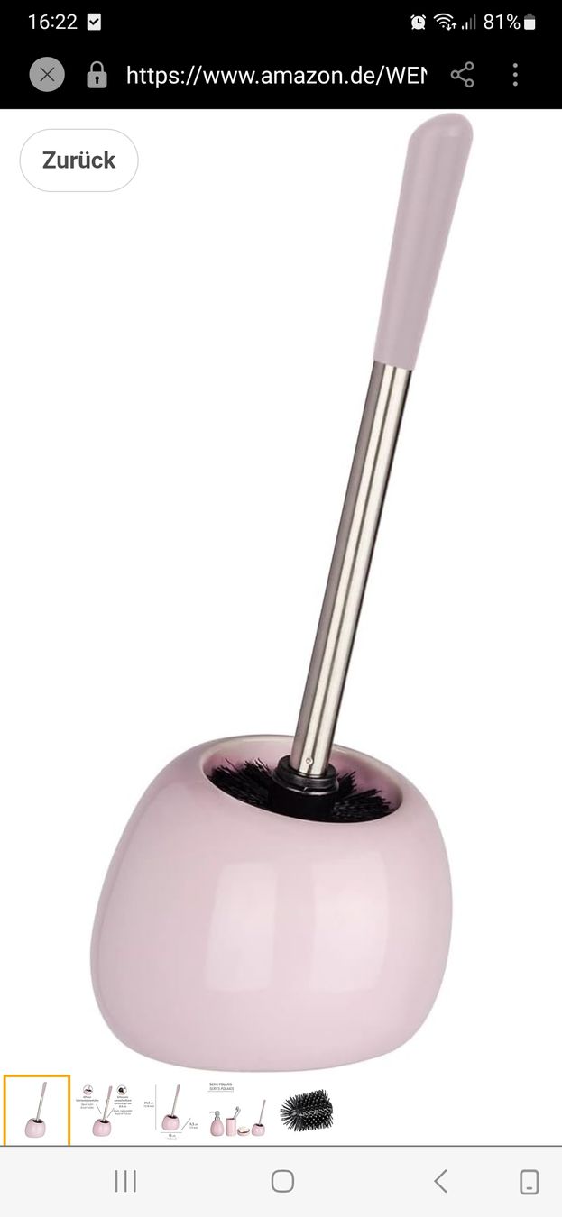 Altri accessori per il bagno: WC Bürste mit Halter Rosa/Silber, neu – Nuovo e nell'imballaggio originale da St. Gallen venduto da gab_8nvv