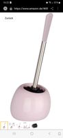 WC Bürste mit Halter Rosa/Silber, neu