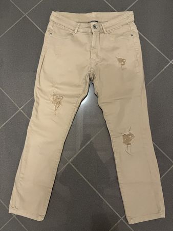 Jeans straight beige destroyed 38 neu