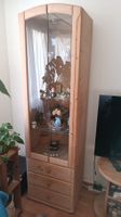 Vitrinen-Schrank Holz mit Glastüren und Schubladen gebraucht