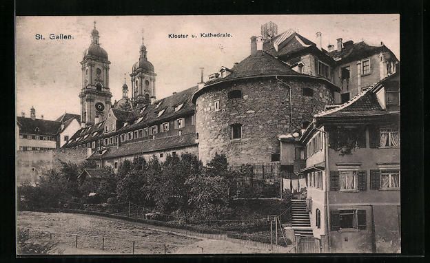 Cartoline postali: AK St. Gallen, Kloster und Kathedrale – Usato da Berlin venduto da bartko-reher