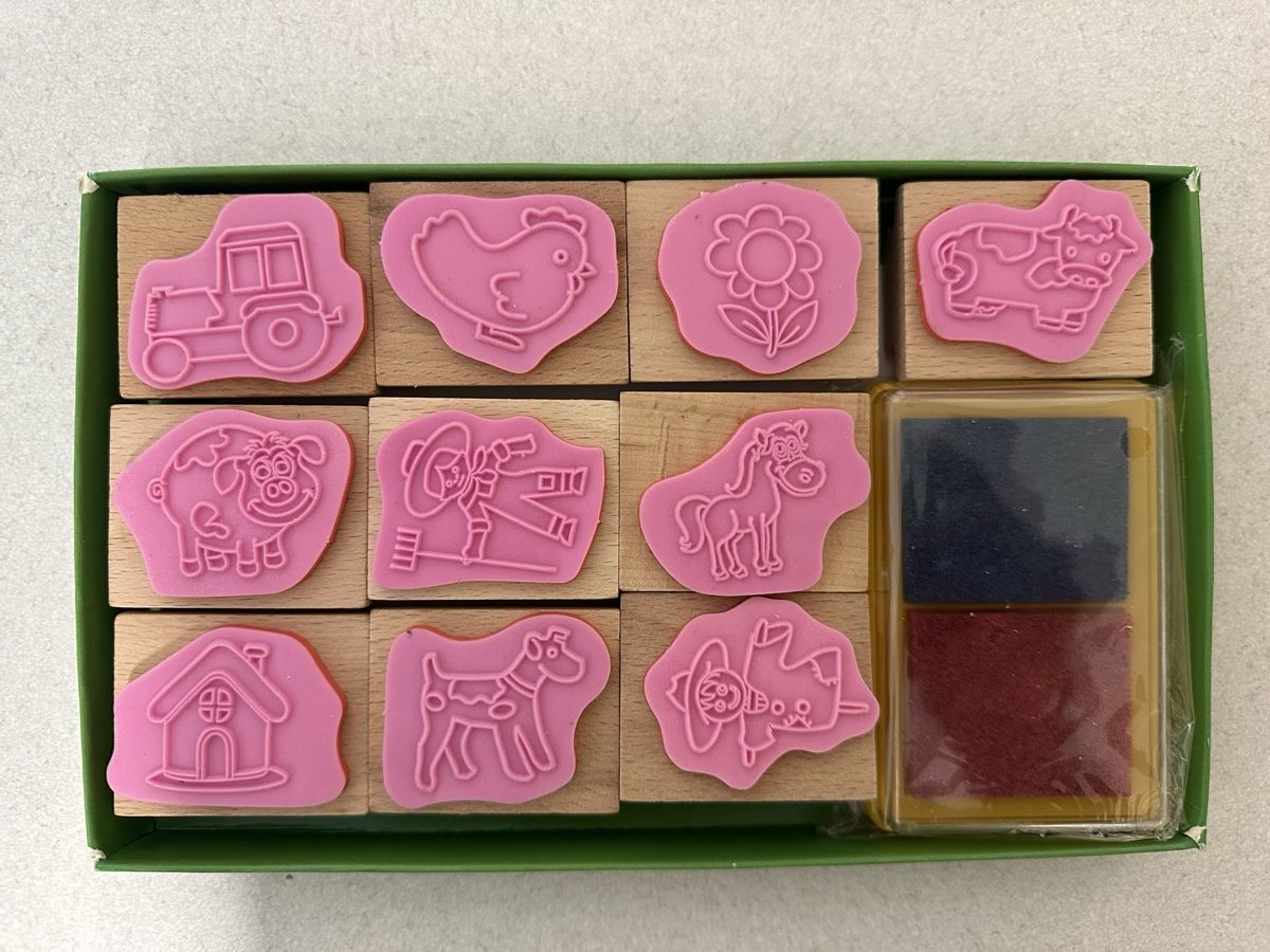 Stempel: Stempel Set Bauernhof mit 2 Farben – Gebraucht aus Züberwangen von Niko_4