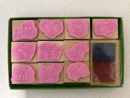 Stempel Set Bauernhof mit 2 Farben