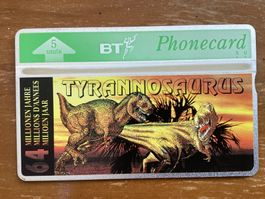 Telefonkarte British Telecom Tyrannosaurus 345D ungebraucht