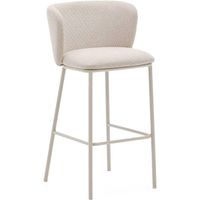 Kave Home Barhocker Ciselia Chenille Stoff beige (SH 75)