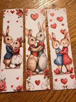 3x Lesezeichen-Buchzeichen- Hasenliebe