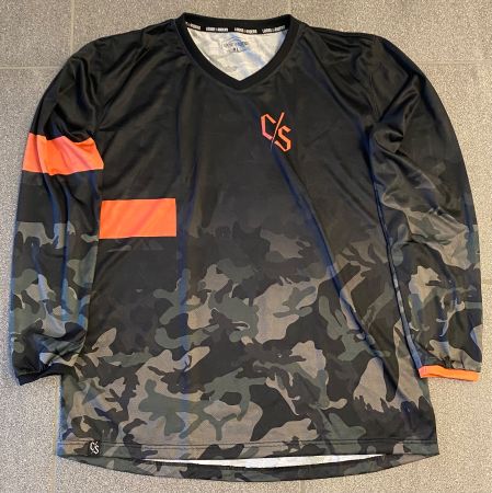 Loose Riders Bike Langarmshirt Camo schwarz orange Grösse XL