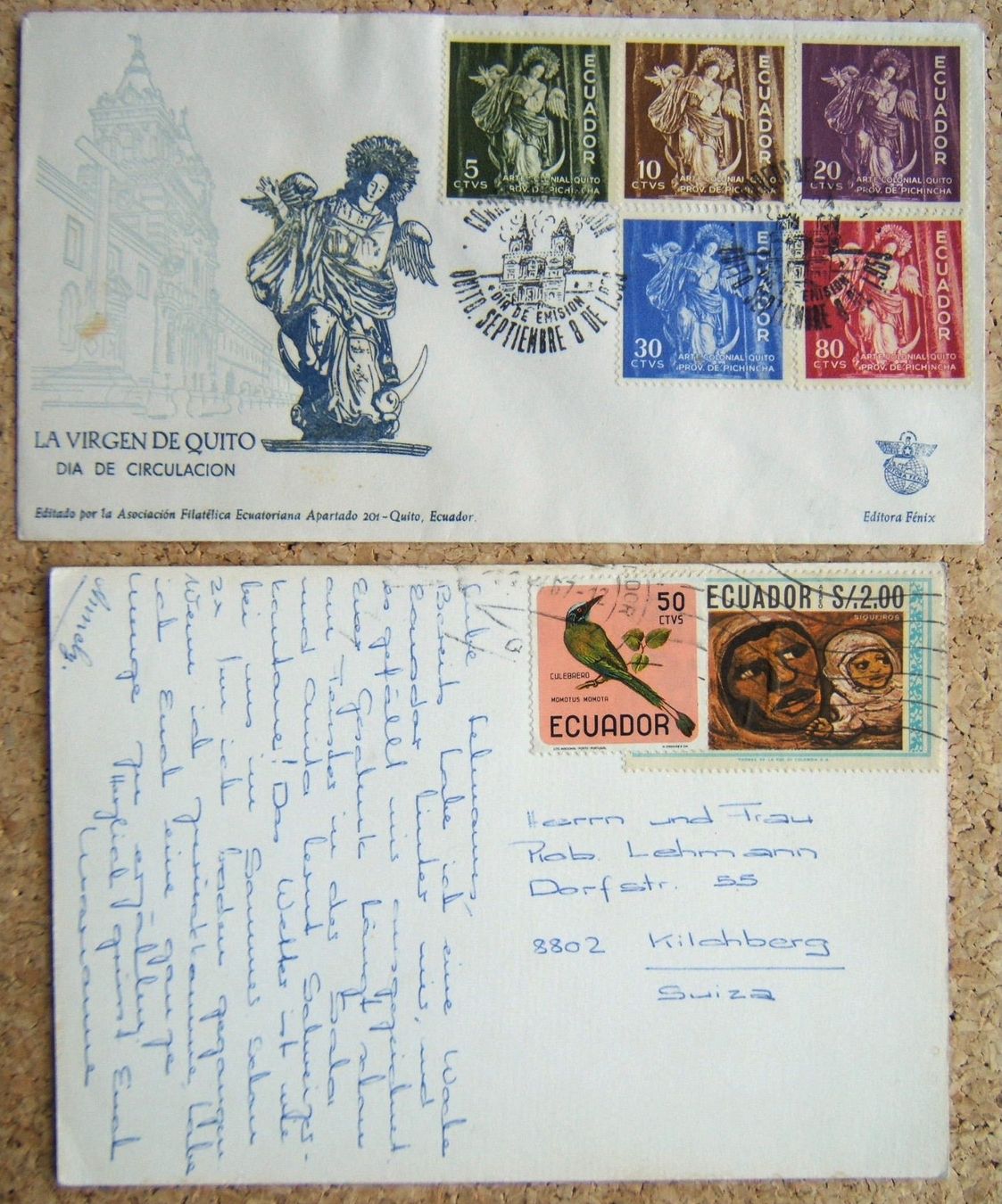 Tutti i francobolli: LOT ECUADOR – Usato da Brunnen venduto da Nonne04 1