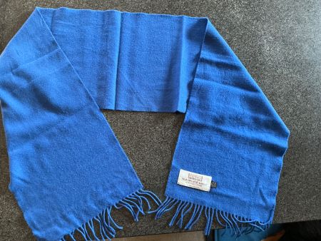 Schal Merinowolle ,blau ,gebraucht