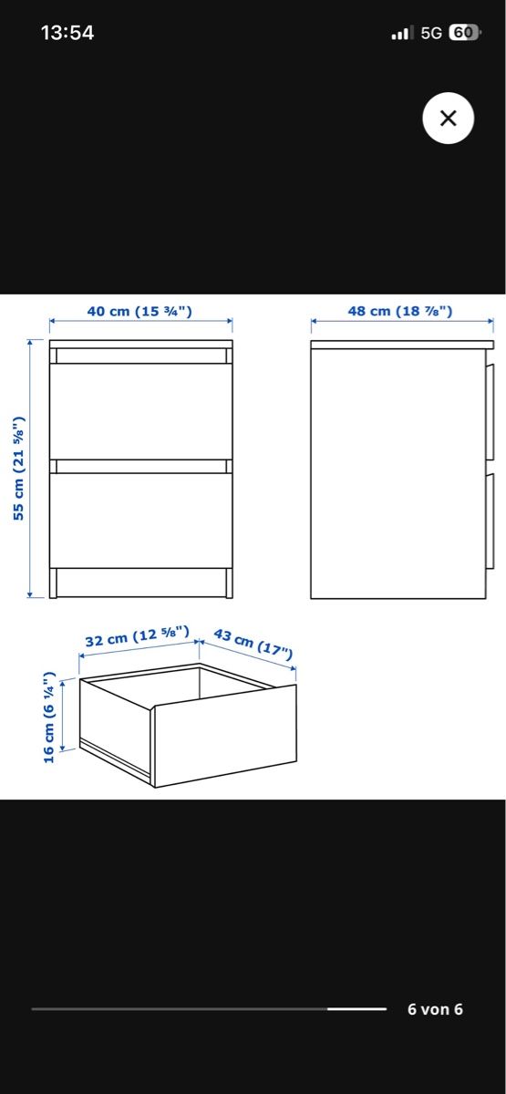 Ikea Comodini: Nachttisch: Ikea MALM  – Usato da Basel venduto da Gianluca_B 3
