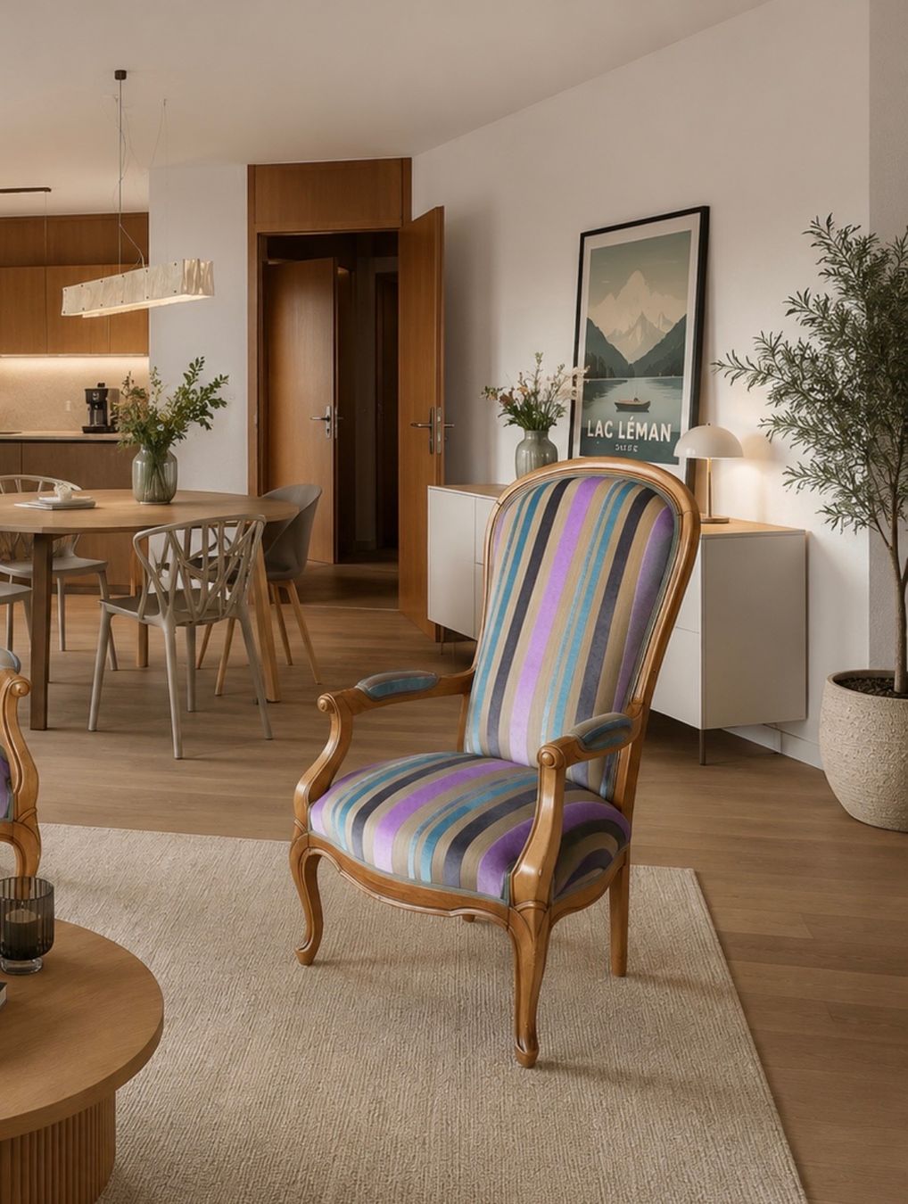 Poltrone: Fauteuil voltaire relooké – Usato da Hauterive NE venduto da mwueth