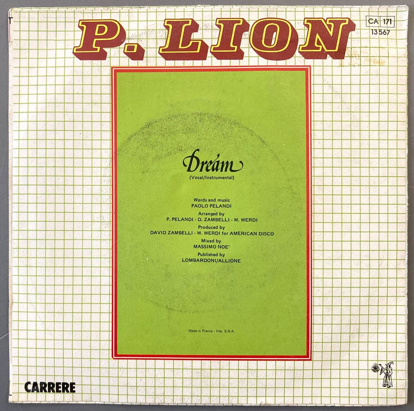 Dischi in vinile: P. LION - DREAM – Usato da Poliez-Pittet venduto da Newtown-Records 1