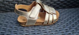 DENO Echtleder Sandalen 22 Neu Gold(287
