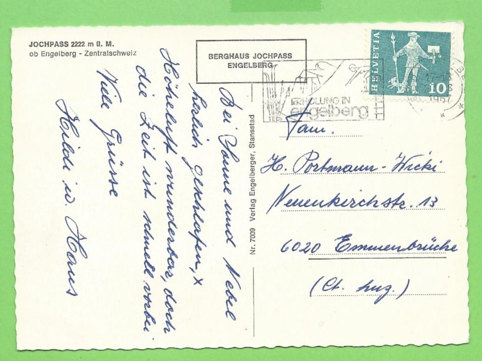 Cartoline postali: Jochpass ob Engelberg – Usato da Zürich venduto da t24_de 1