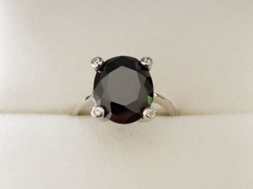 Bagues: Silber 925 Ring mit Onyx-Zirkonia - Neu – Neuf avec emballage d'origine à Uetikon am See par Coralreef 5