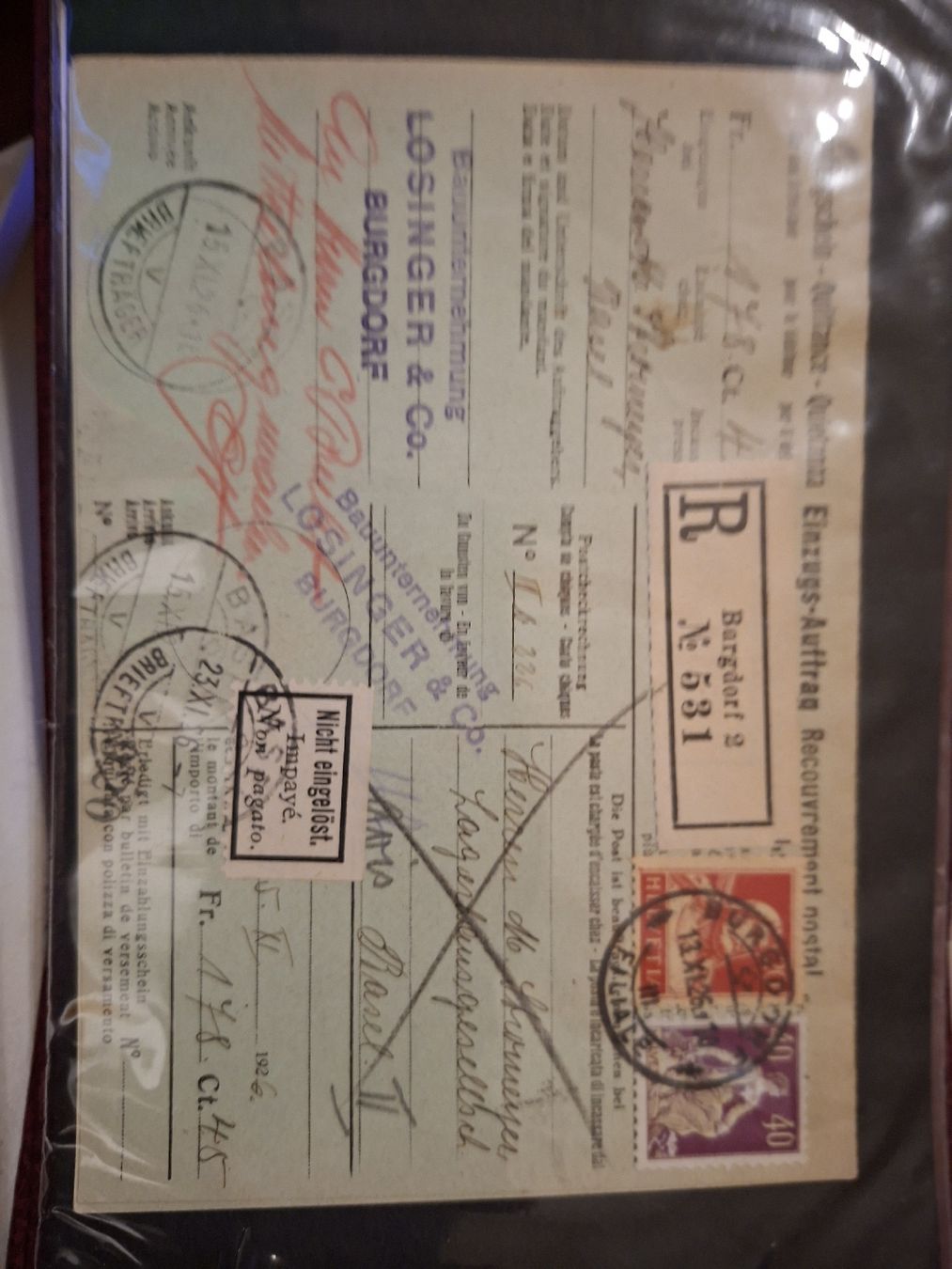 Tutti i francobolli: div Briefe / Taschenordner / Pro Juventute eca. – Usato da Balgach venduto da SIMEON27 4