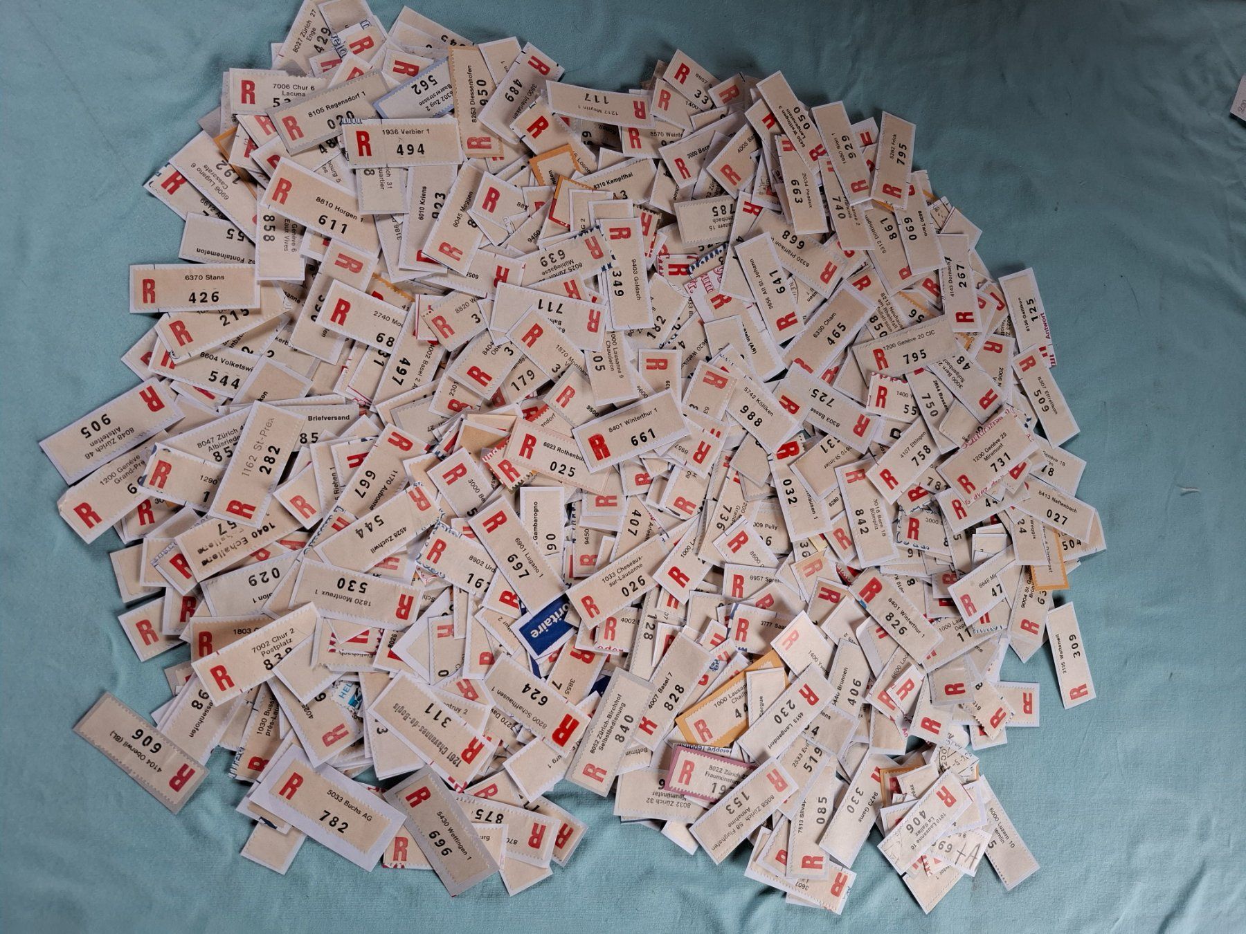 Tous les timbres: Einschreibzettel – D'occasion à kreuzlingen par norgeire73