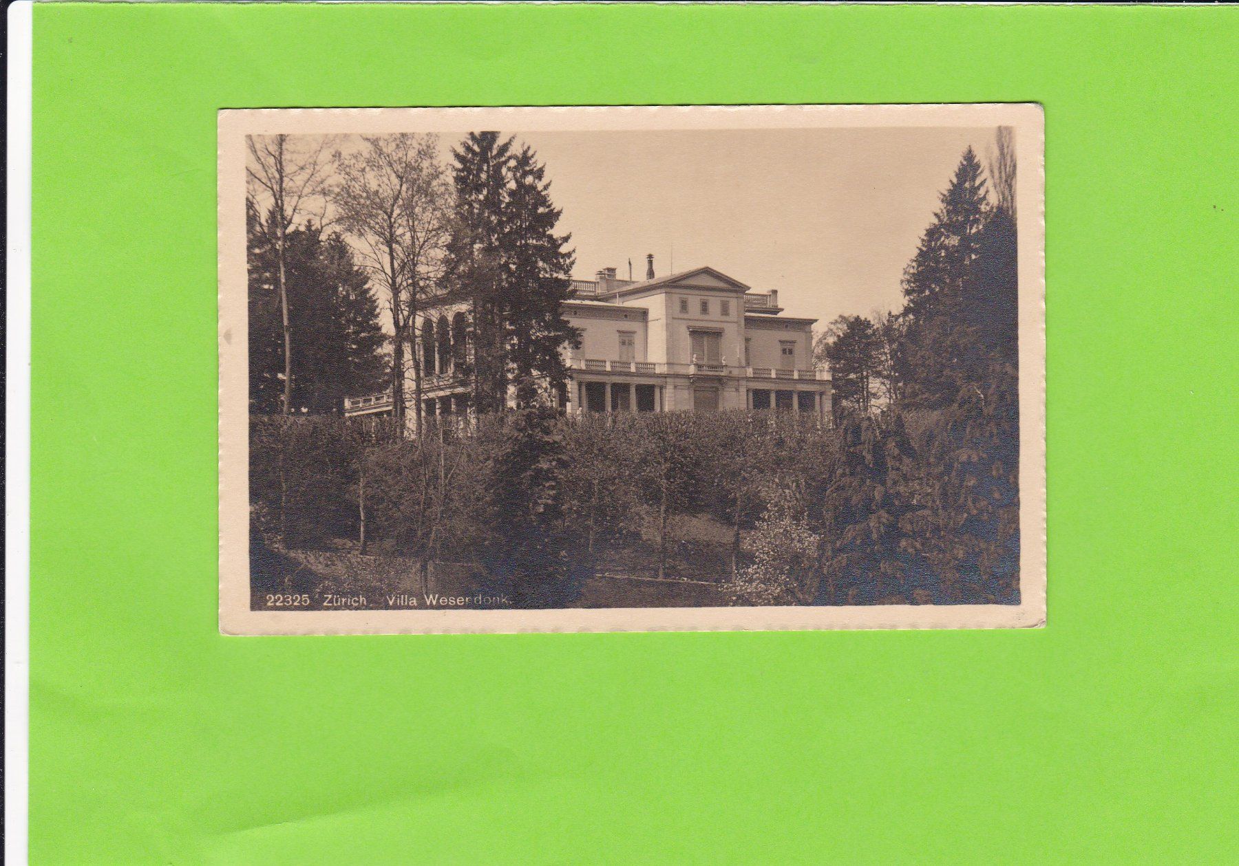 Cartoline postali: Zürich-Villa Wesendonk – Usato da St. Peterzell venduto da neckertal
