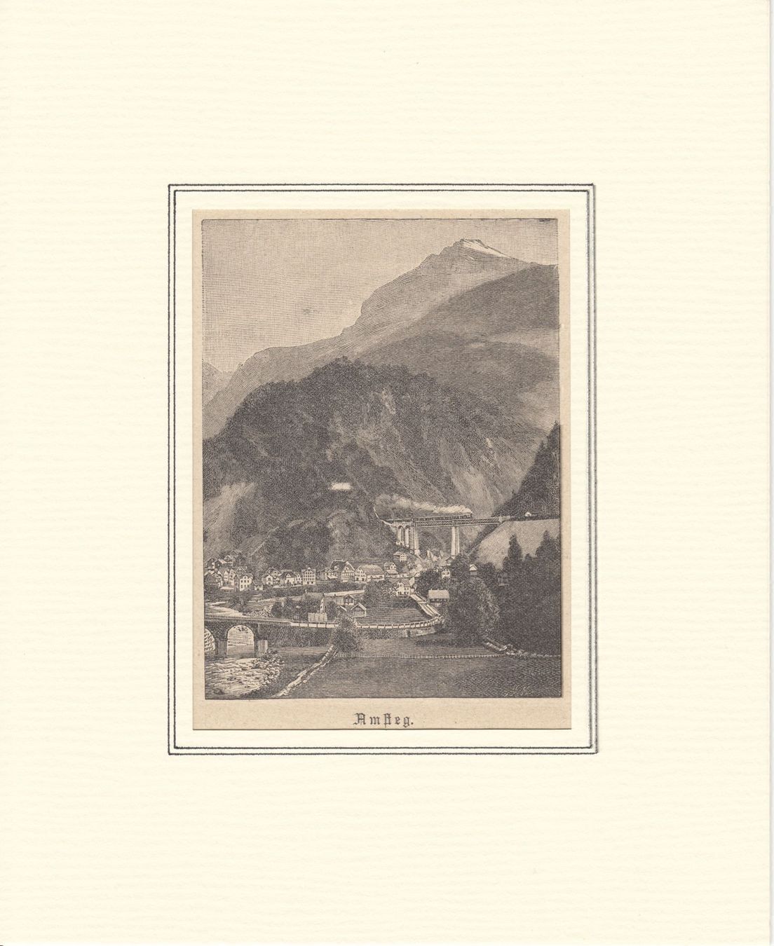 Incisioni: AMSTEG, HOLZSTICH 1898 – Antico da Grüningen venduto da Kartensammler 1