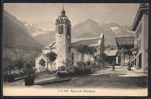 Cartoline postali: AK Champery, L'Eglise – Usato da Berlin venduto da bartko-reher