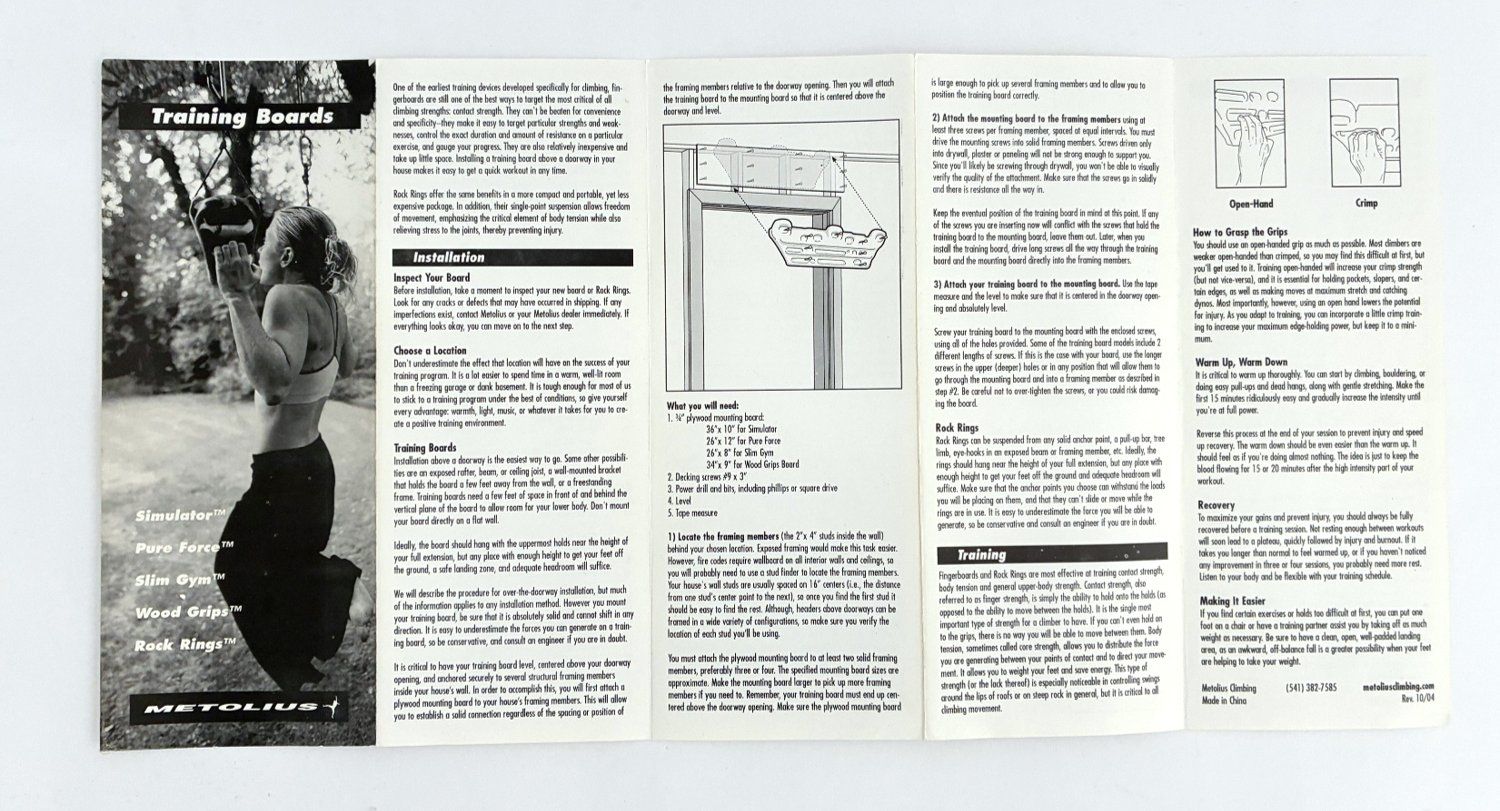 Pareti & prese d'arrampicata: Metolius Simulator CNC Hangboard / Trainingsboard – Usato da Adliswil venduto da CeeJay72 7